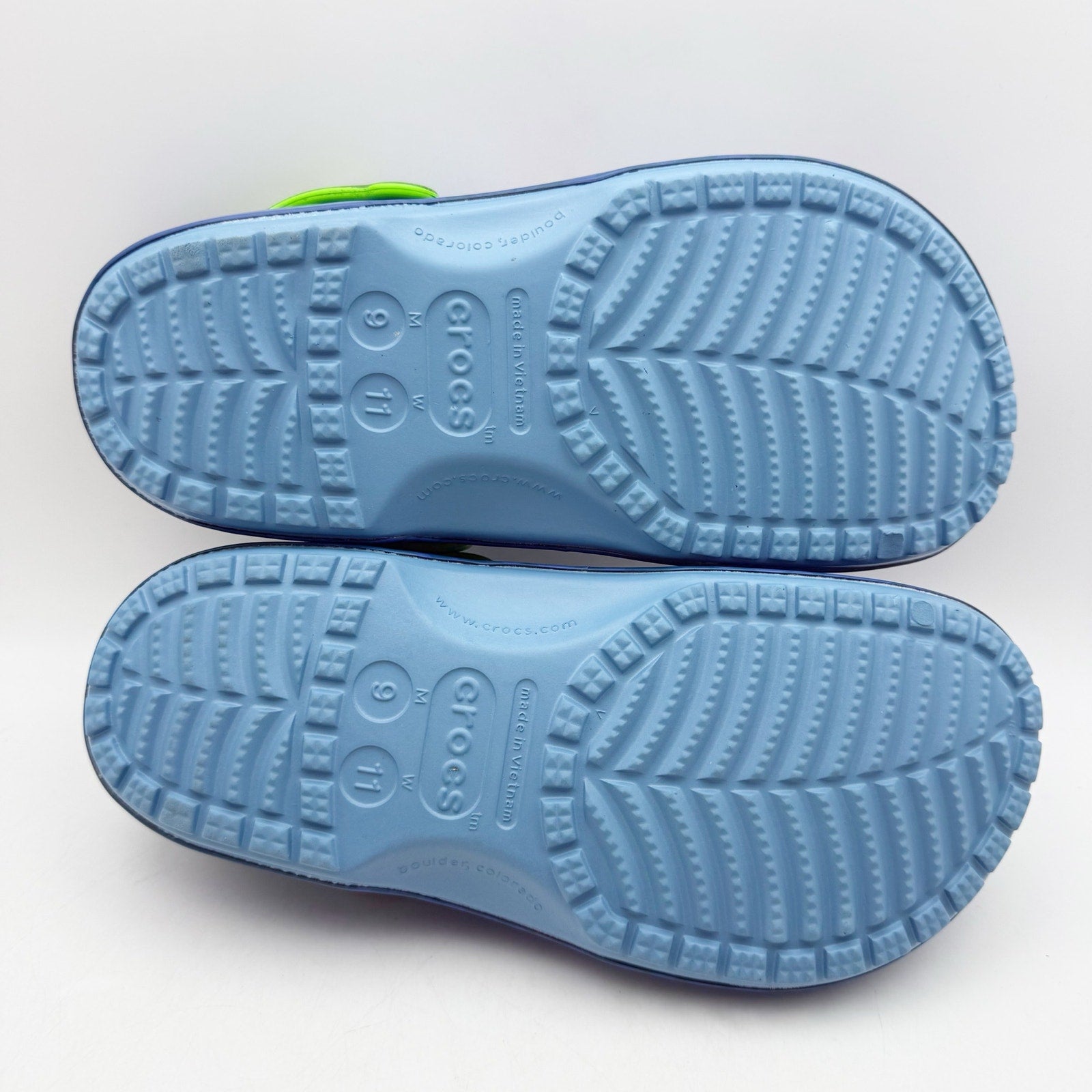Crocs UNISEX Moana Classic Clog Mens 9 Womens 11 Blue Green NWOB