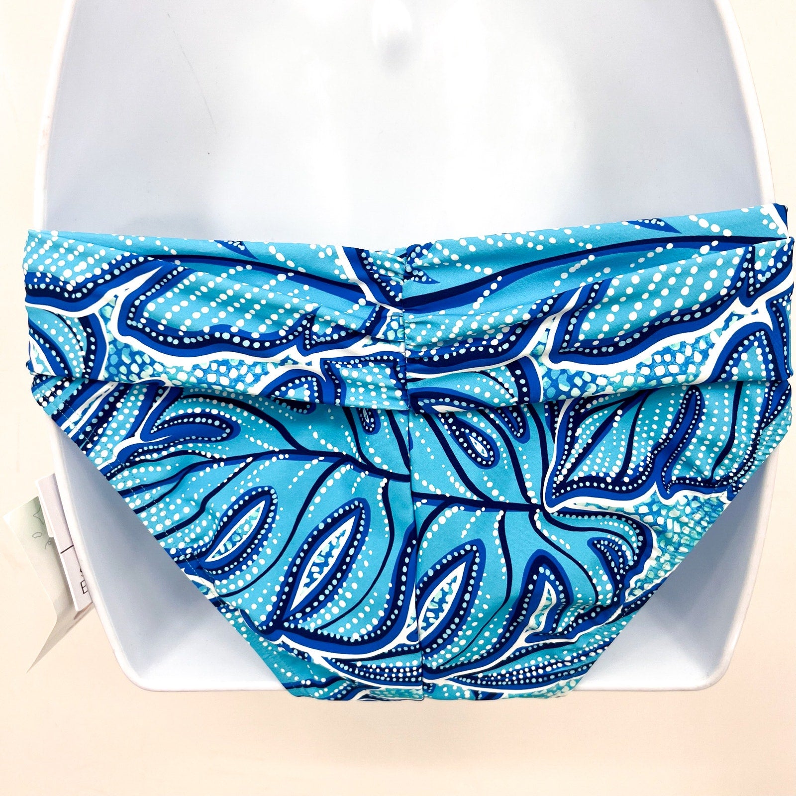 SUNSETS Women's Unforgettable Hipster Bikini Bottom Small Blue Seaside Vista NWT