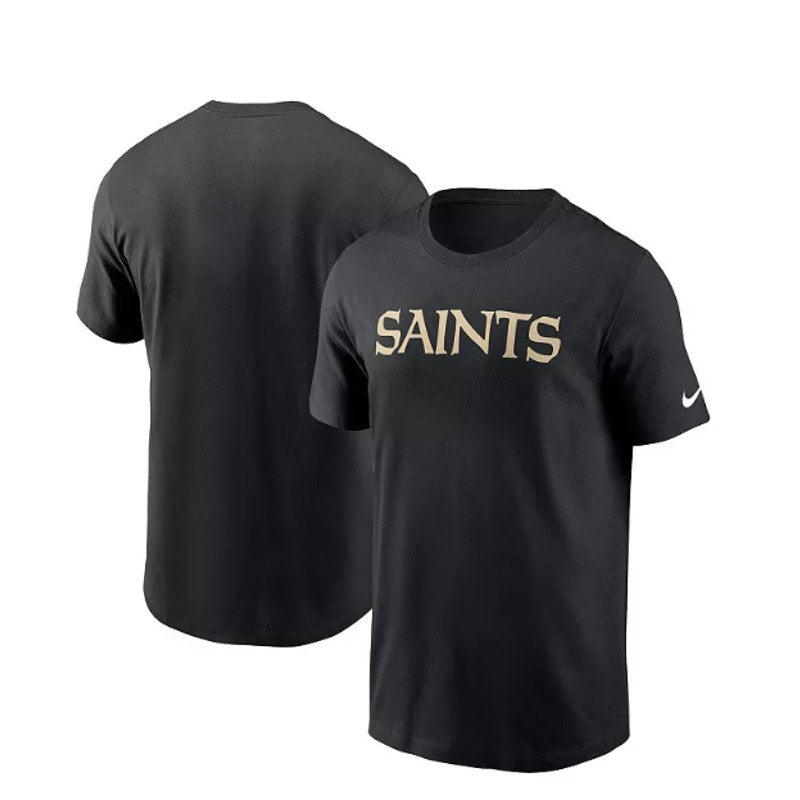NIKE Mens New Orleans Saints Wordmark Essential T-Shirt Large Black NWT N199-00A