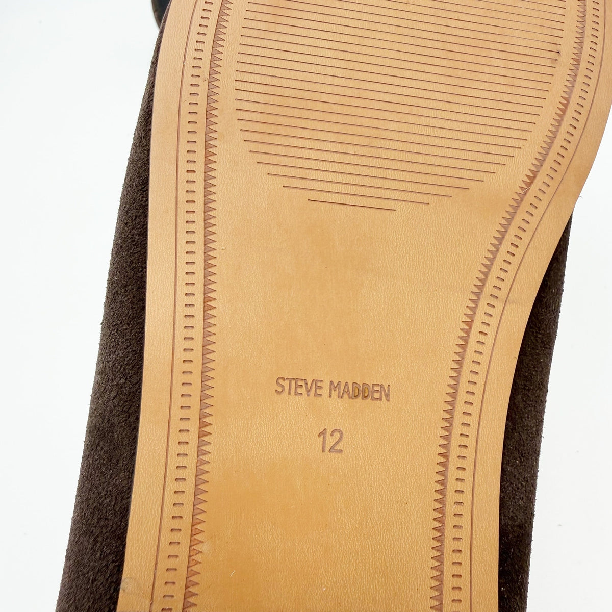 Steve Madden Womens Rafe Loafers Size 12 Chocolate Brown Suede Slip On NWOB