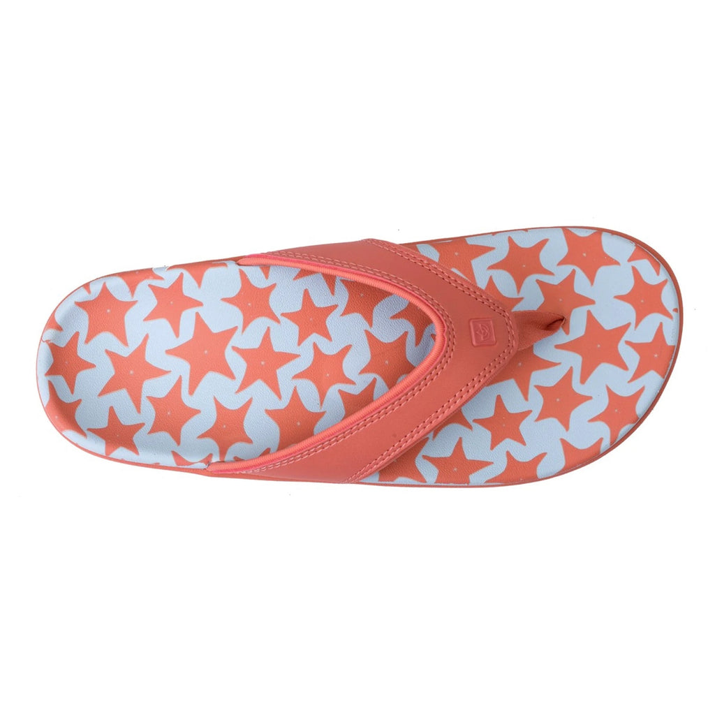 Spenco Womens Yumi Ocean Shell Thong Sandals US 12 Starfish Pink Flip Flops NWOB