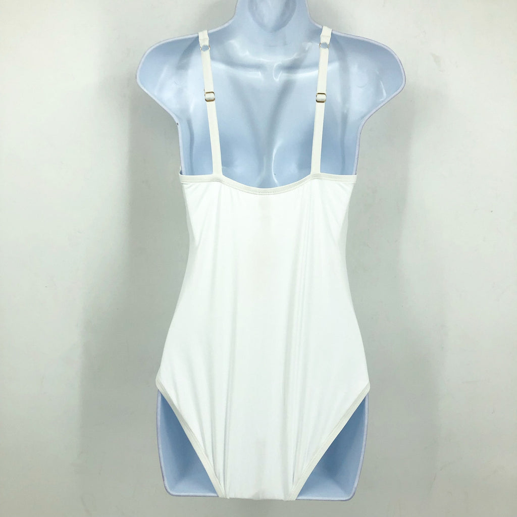 TOMMY BAHAMA Pearl Over the Shoulder Cross Front One-Piece Size 4 White NWT