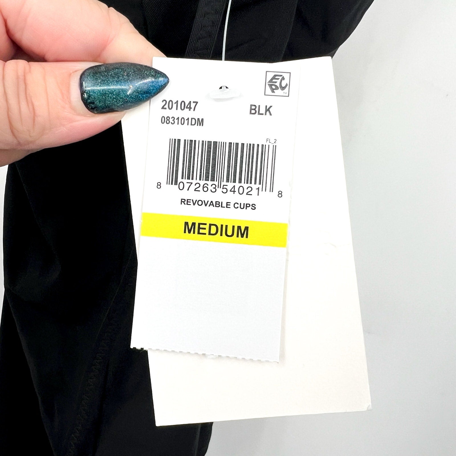 BECCA Women's Layla Plunge One-Piece Swimsuit Medium Black Open Back NWT