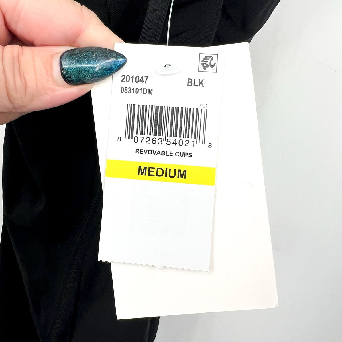 BECCA Women's Layla Plunge One-Piece Swimsuit Medium Black Open Back NWT