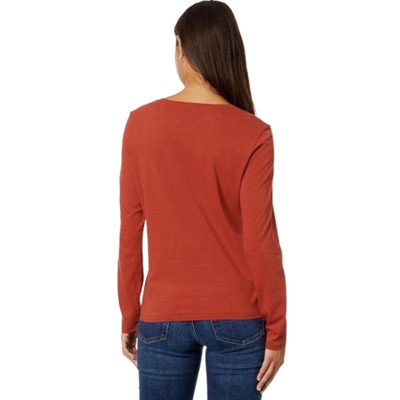 MADEWELL Women's Northside Vintage Long-Sleeve Tee XXS Orange Etruscan Clay NWT