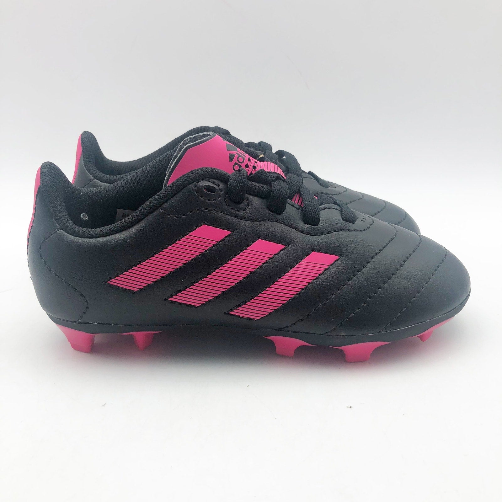 Adidas Little Kids Goletto VIII Firm Ground Soccer Cleats 9.5K Black Pink NWOB