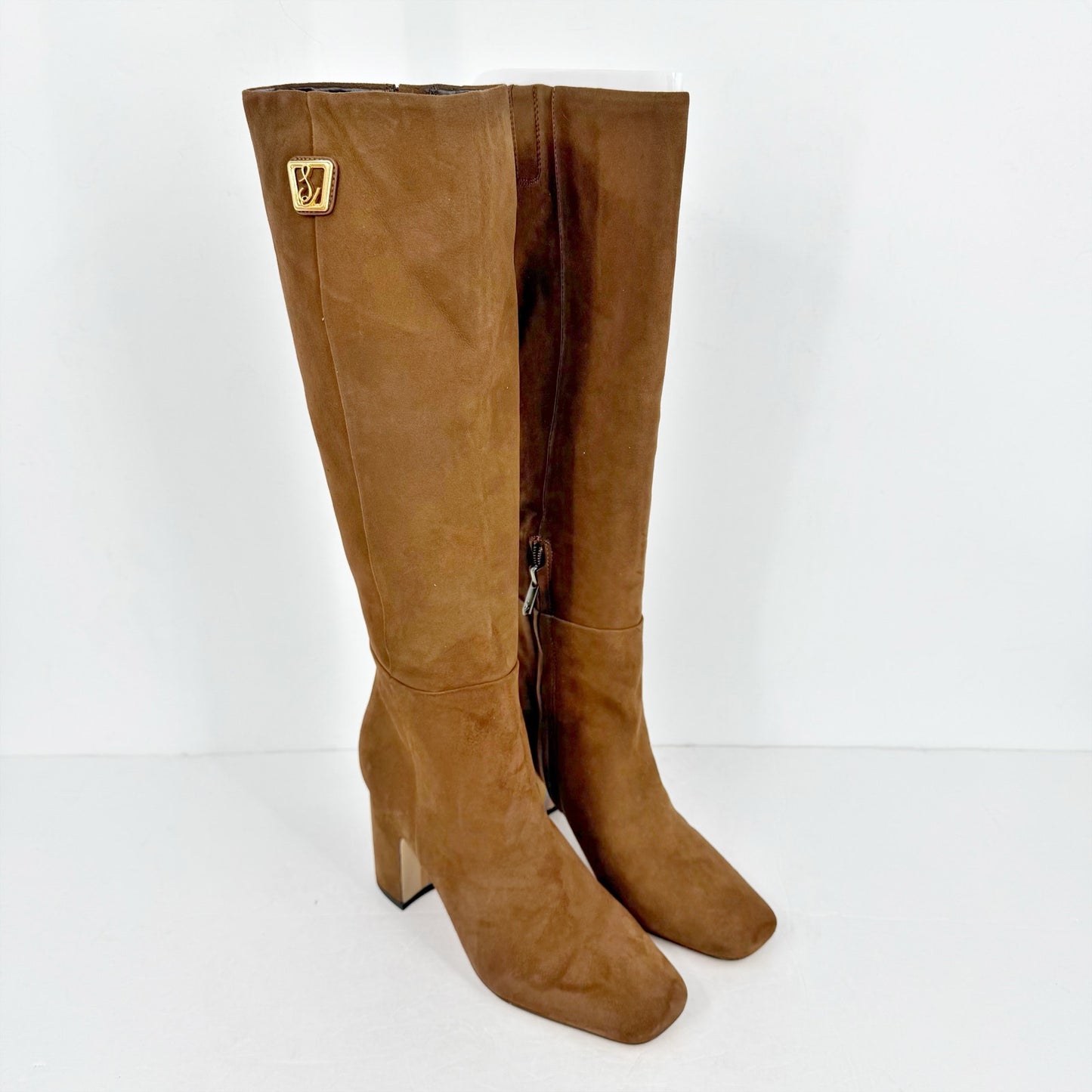 Sam Edelman Womens Faren Boots US 8.5 M EU 39 Brown Suede Knee High NIB