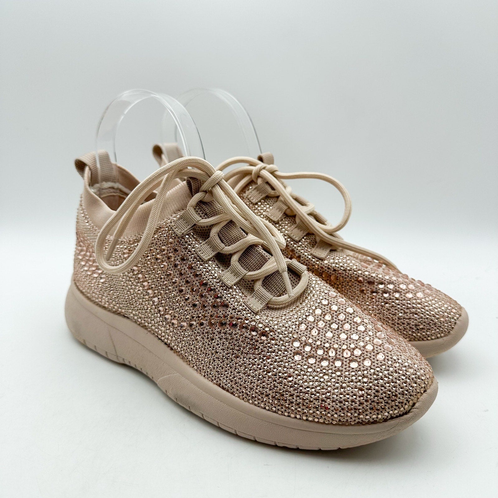 BLONDO Womens Kanon Casual Sneakers Size 6 Blush Pink Rhinestone Waterproof NWOB