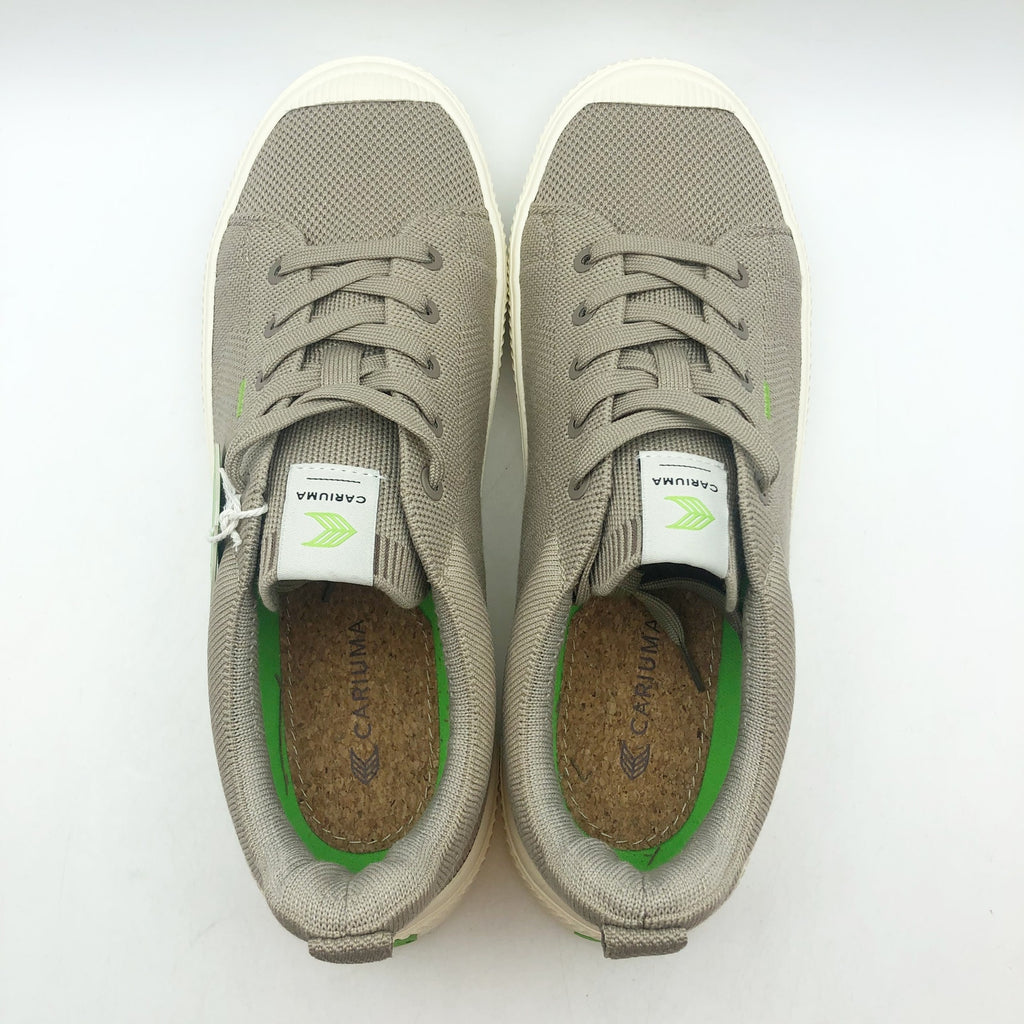 Cariuma Unisex IBI Low Sneakers Womens 8.5 Mens 7 Tan Sand Bamboo Knit NIB
