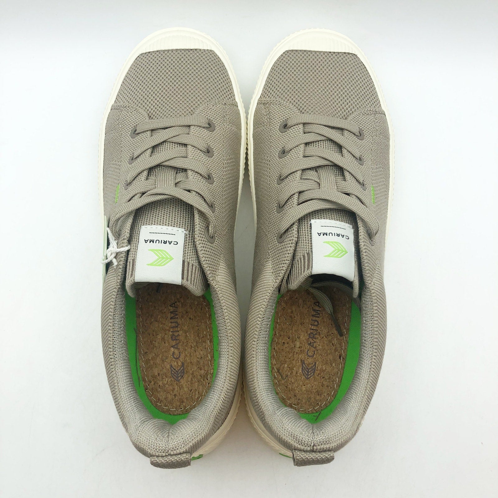 Cariuma Unisex IBI Low Sneakers Womens 8.5 Mens 7 Tan Sand Bamboo Knit NIB