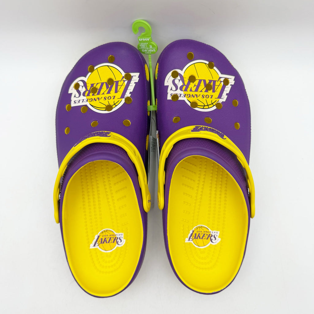 CROCS Mens NBA Los Angeles Lakers Clog Size 10 EU 43.5 Purple Yellow NWT