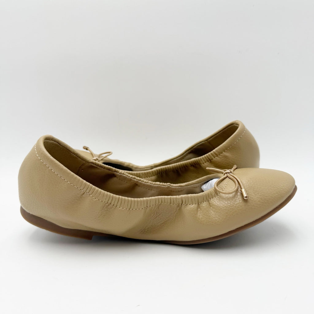 MIA Womens URI Ballet Flats Size 8.5 M Tan Beige Leather NWOB