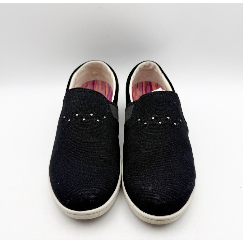 Spenco Women Waterfront Canvas Slip On Sneakers Size 7 EU 37.5 Black NIB