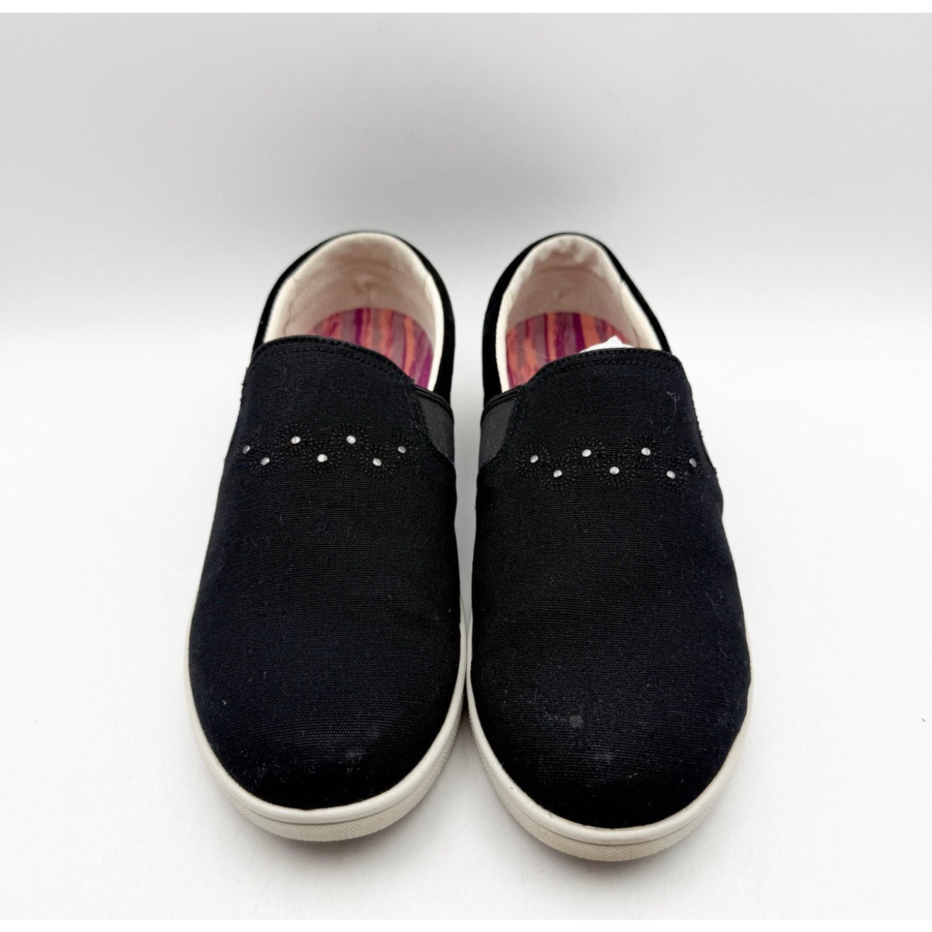 Spenco Women Waterfront Canvas Slip On Sneakers Size 7 EU 37.5 Black NIB