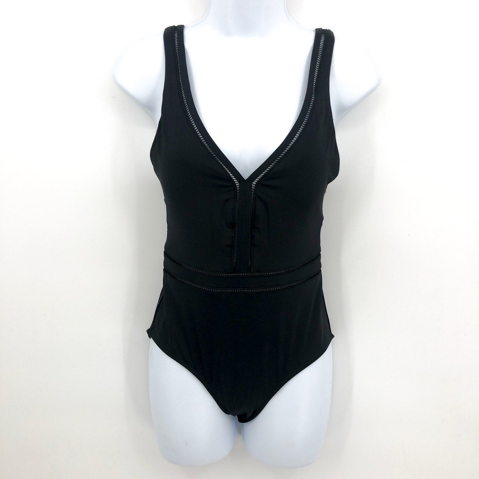 SEA LEVEL SWIM Women's One Piece Swimsuit US SIZE 6 Black Multi-fit Waist NWT