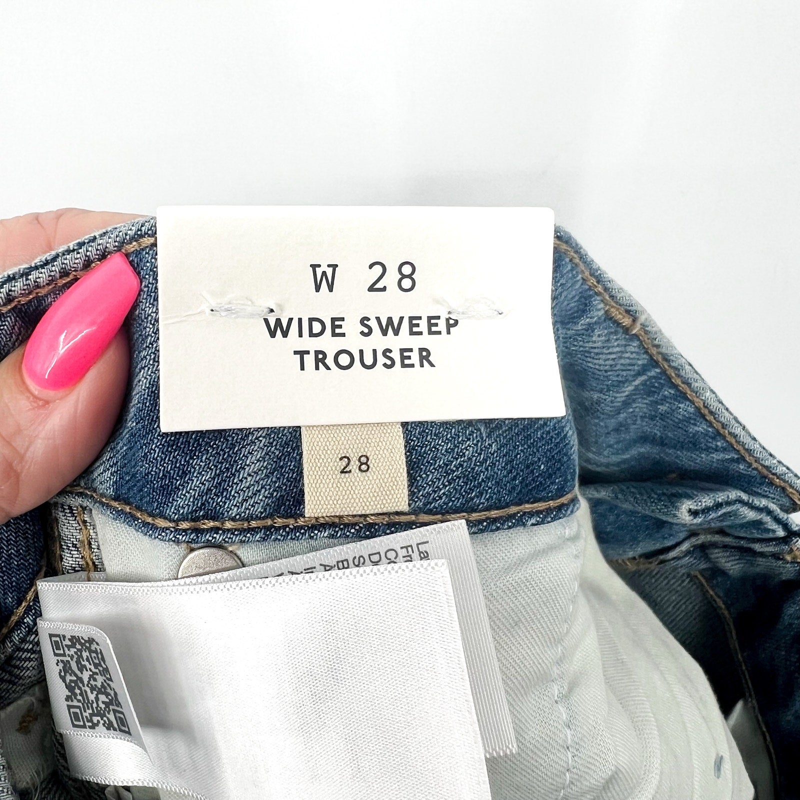 Madewell Women's Wide Sweep Trouser Jeans Size 28 US 6 Blue Robertson NV377 NWT