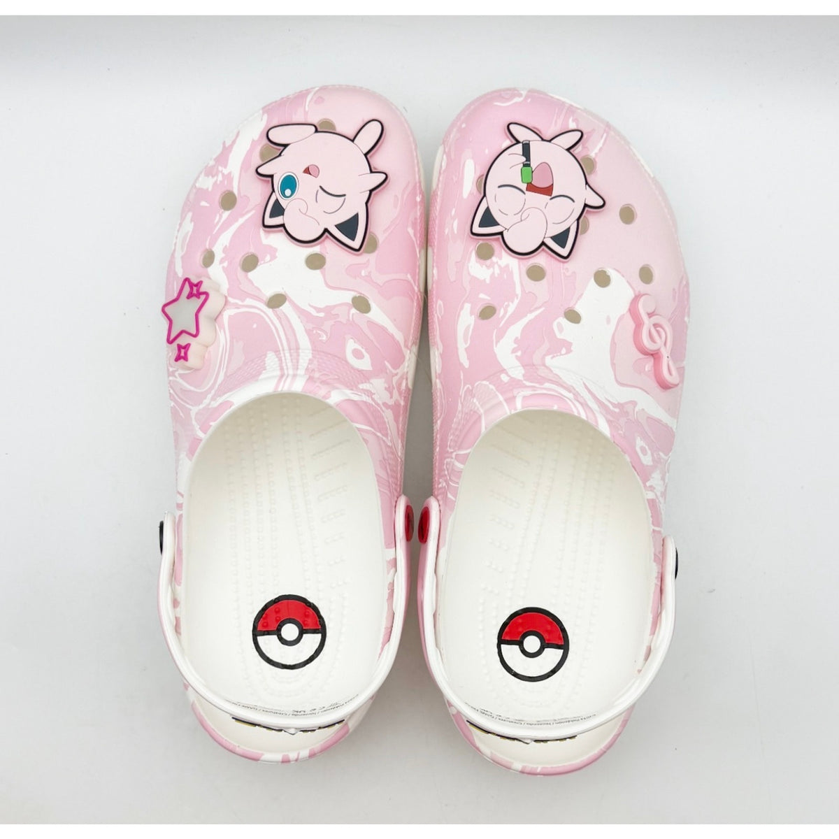 Crocs Classic Pokemon Jigglypuff Clogs Mens 12 EU 46-47 Pink White NIB