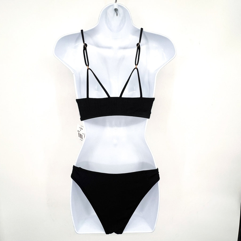 L*SPACE Bikini Siren Top & Dominic Bottom Bitsy Medium Black NWT