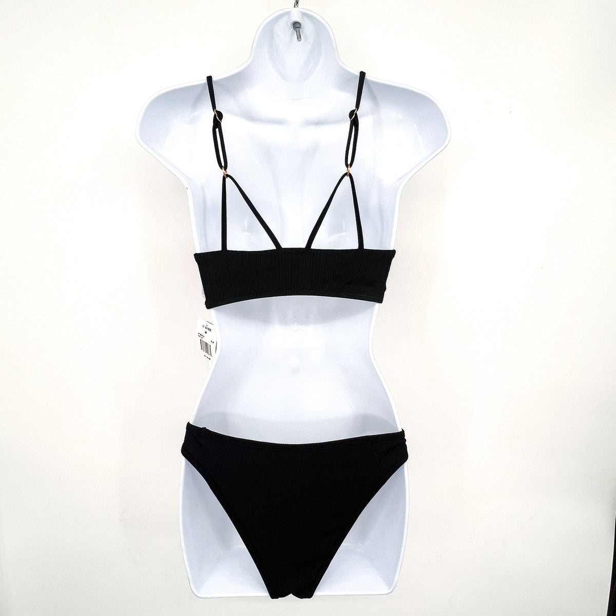 L*SPACE Bikini Siren Top & Dominic Bottom Bitsy Medium Black NWT