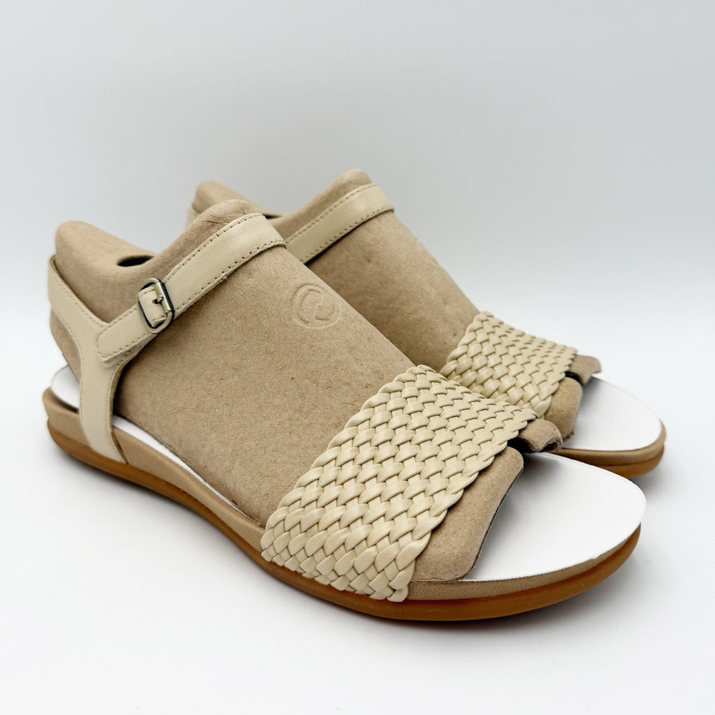 DANSKO Womens Jodie Sandals EU 40 US 9.5-10 Vanilla Tan Woven Leather NIB