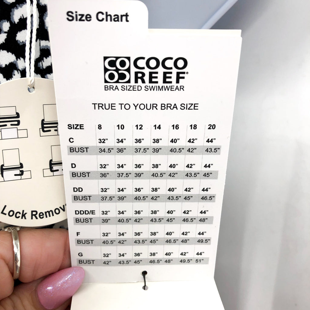 CONTOURS COCO REEF Suraya One-Piece Swimsuit Size 8 32C Black White Cheetah NWT