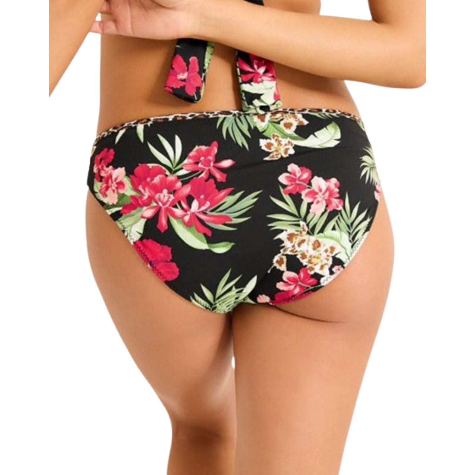 TOMMY BAHAMA Lily Cat Reversible Hipster Bikini Bottoms Medium Black Printed NWT