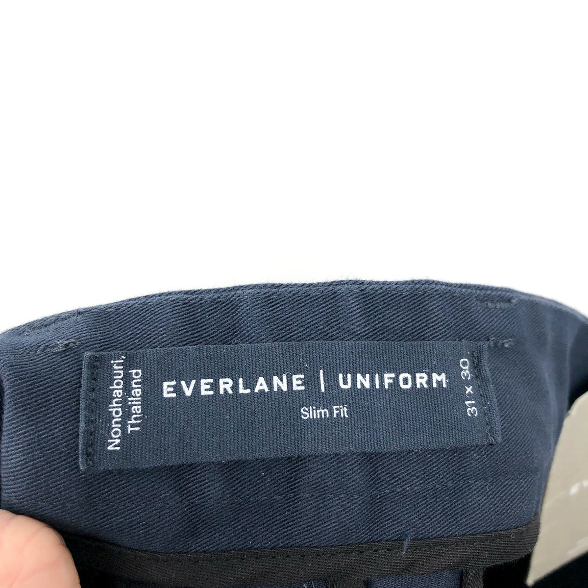 EVERLANE UNIFORM Men's Performance Slim Fit Chino Pants 31x30 Deep Navy Blue NWT