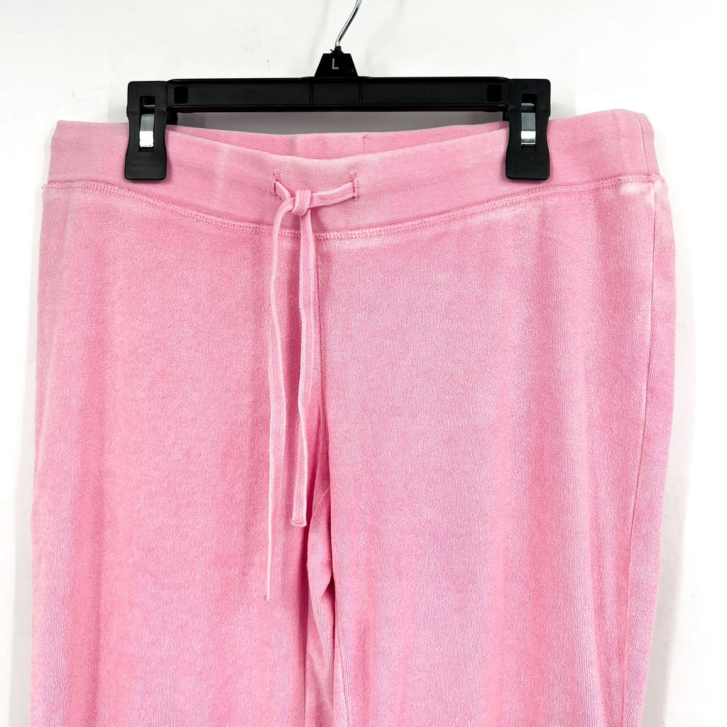 Juicy Couture Garment Dyed Heritage Wide Leg Track Pants Small Hot Pink NWT