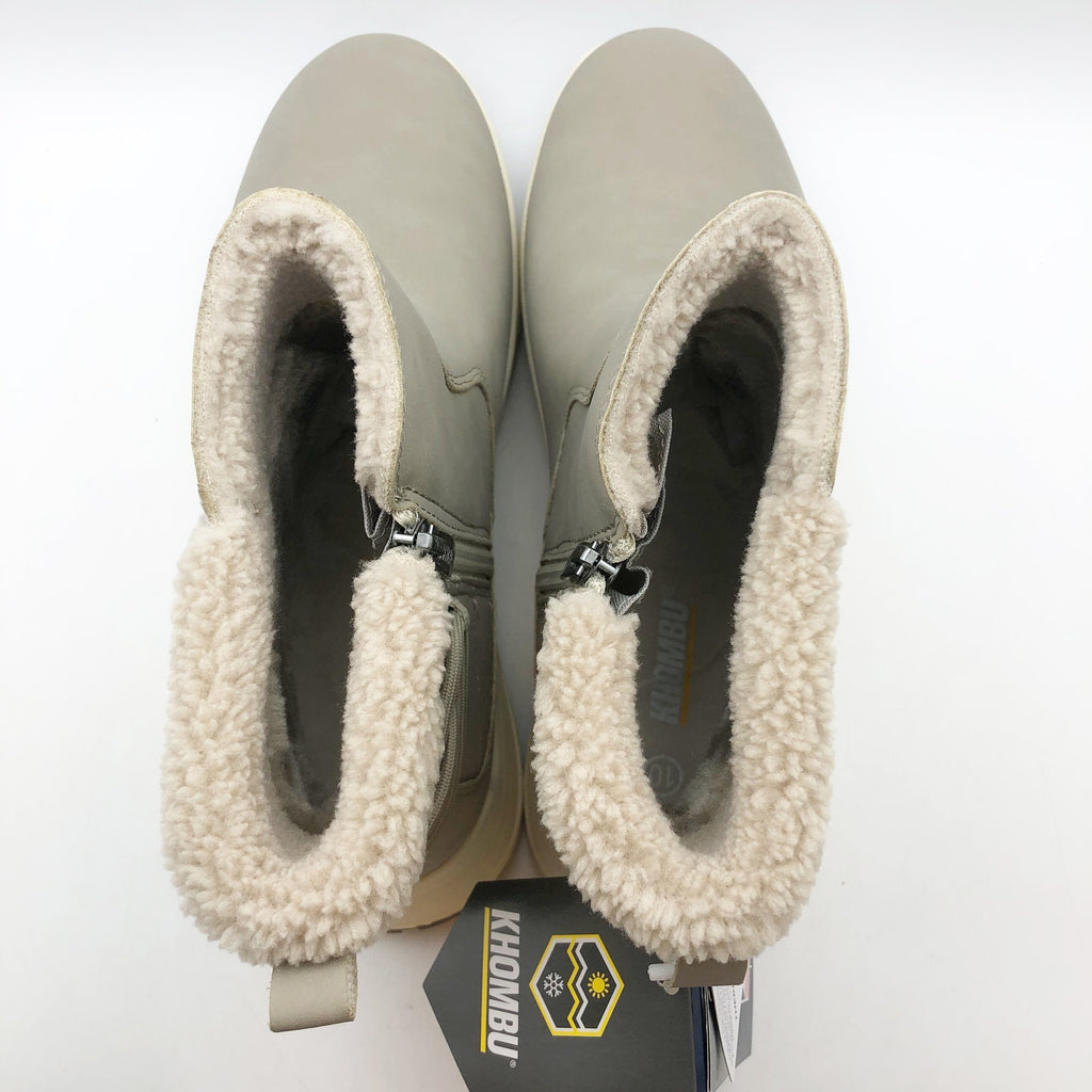 Khombu Womens Sarah Winter Boots Size 10 Taupe Grey Water-Repellant NIB