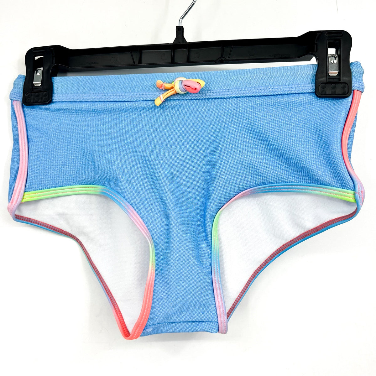 APPAMAN Girl's Stella Swimsuit Short Set Size 10 Blue Digital Denim UPF 50+ NWT