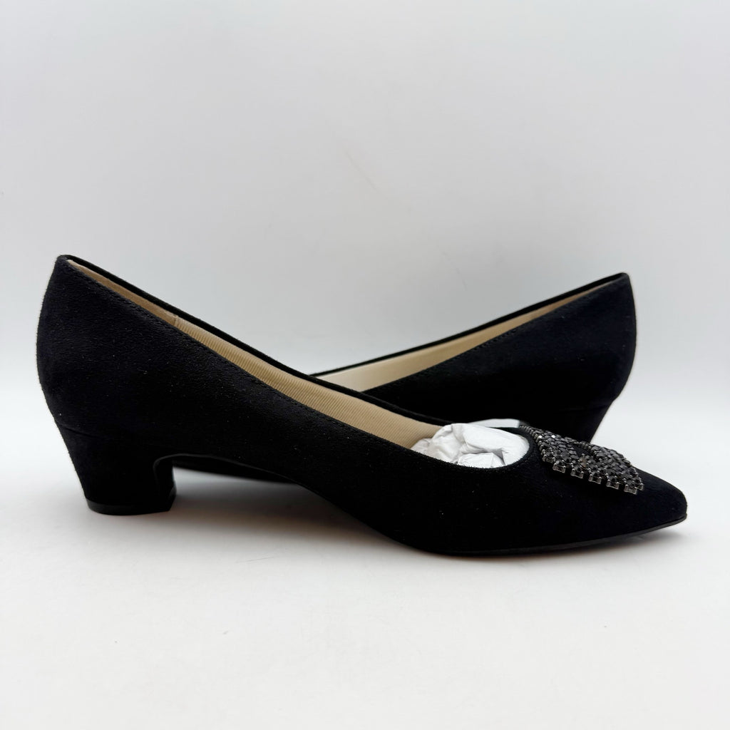 LifeStride Womens Minx Bling Pumps Size 8 Wide EU 38.5 Black Microfiber NWOB