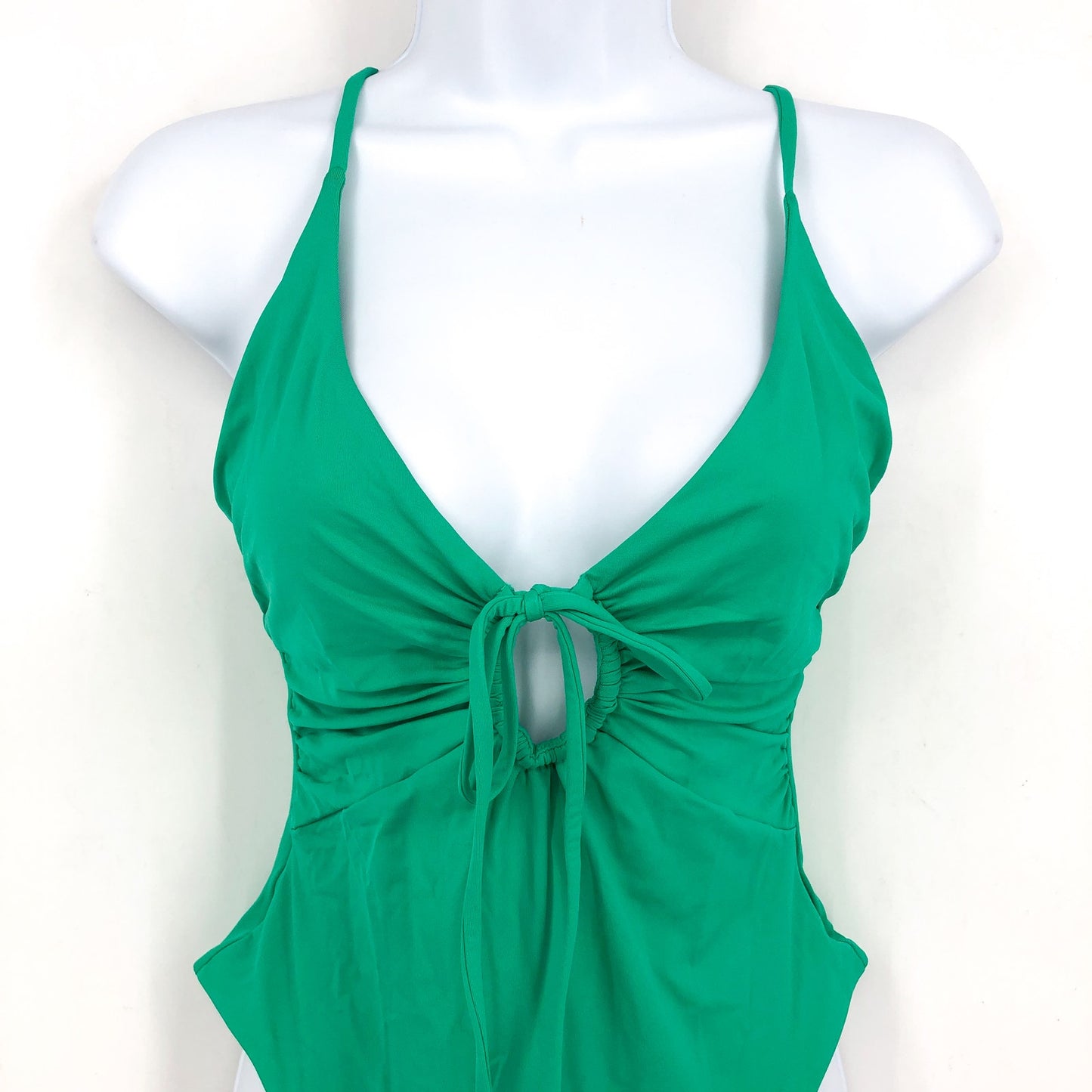 L SPACE Women's Piper Classic One Piece Swimsuit Medium Jade Green Keyhole