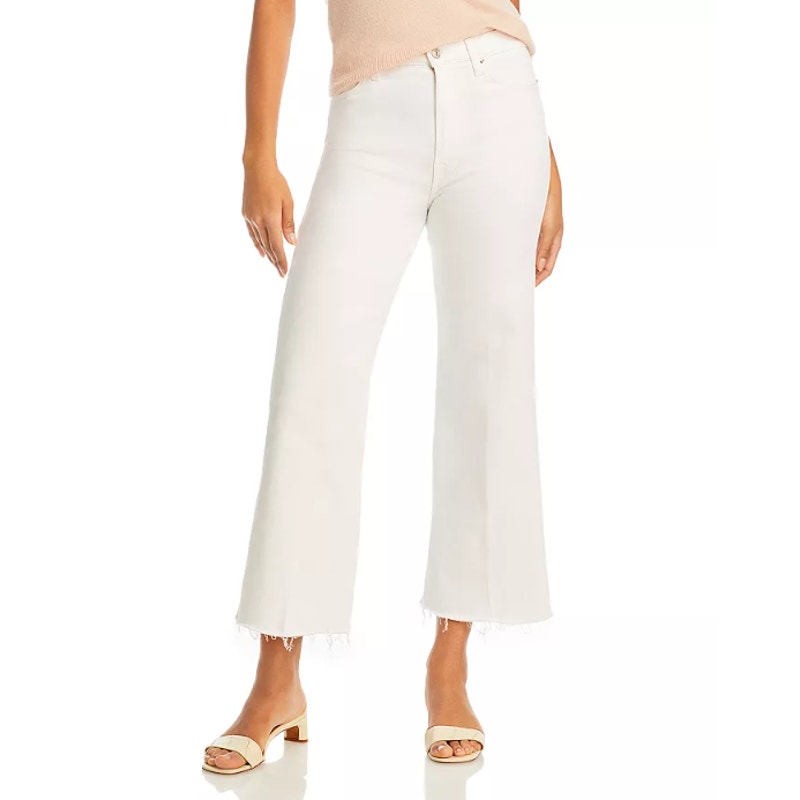 7 FOR ALL MANKIND Womens Crop Joe Jeans Size 29 US 8 White Ultra High-Rise NWT