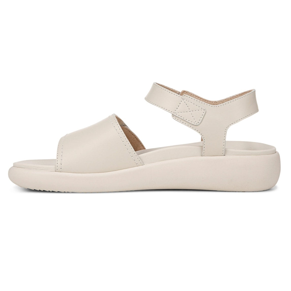 Vionic Womens Awaken Sandals US 8 Wide EU 38.5 White Cream Leather NIB