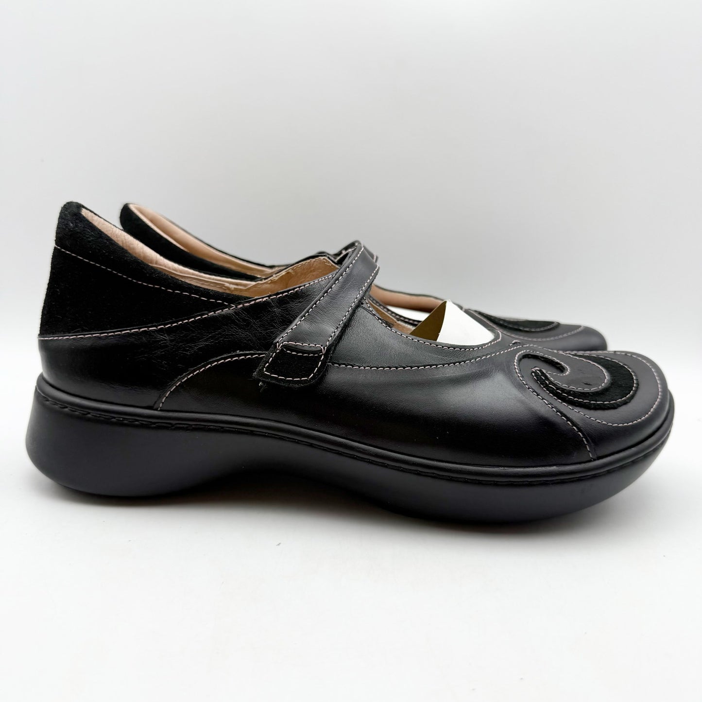 Naot Womens Sea Mary Jane Shoes EU 42 US 11 M Black Leather NWOB