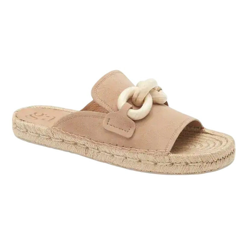 Pedro Garcia Womens Journey Slide Sandals EU 39.5 US 9.5 Tan Beige Leather NWOB