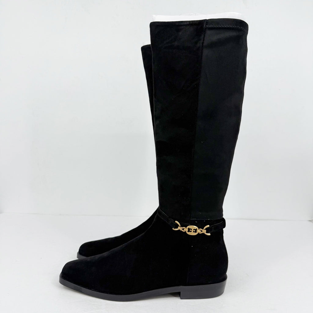 Sam Edelman Womens Clive Knee High Boots Size 10 Black Suede Horsebit Detail NIB