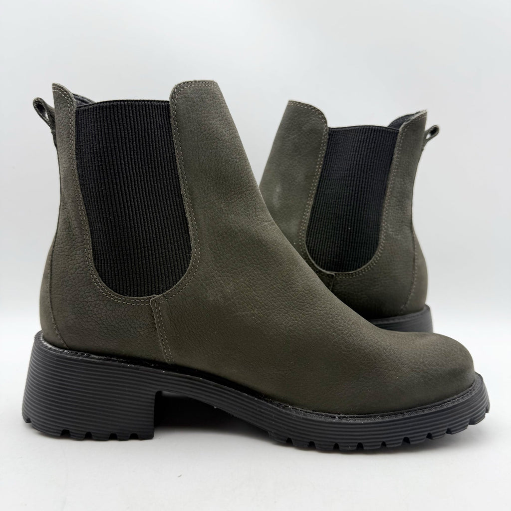 Marc Joseph New York Womens Columbia ST Ankle Booties Size 6 Green Leather NWOB