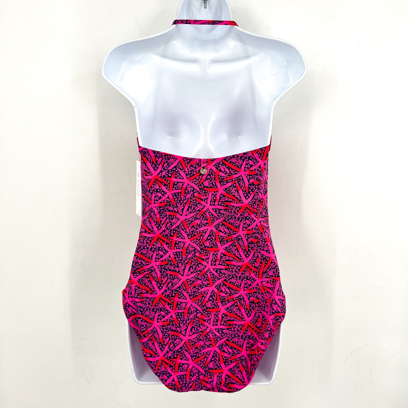LILLY PULITZER Anneli One Piece Swimsuit Size 0 Pink Star Searching NWT