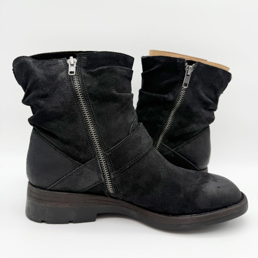 Born Womens Midway Slouch Ankle Booties US 9.5 M EU 40 Black Leather NIB