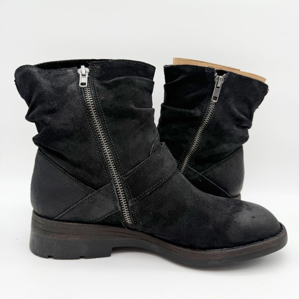 Born Womens Midway Slouch Ankle Booties US 9.5 M EU 40 Black Leather NIB