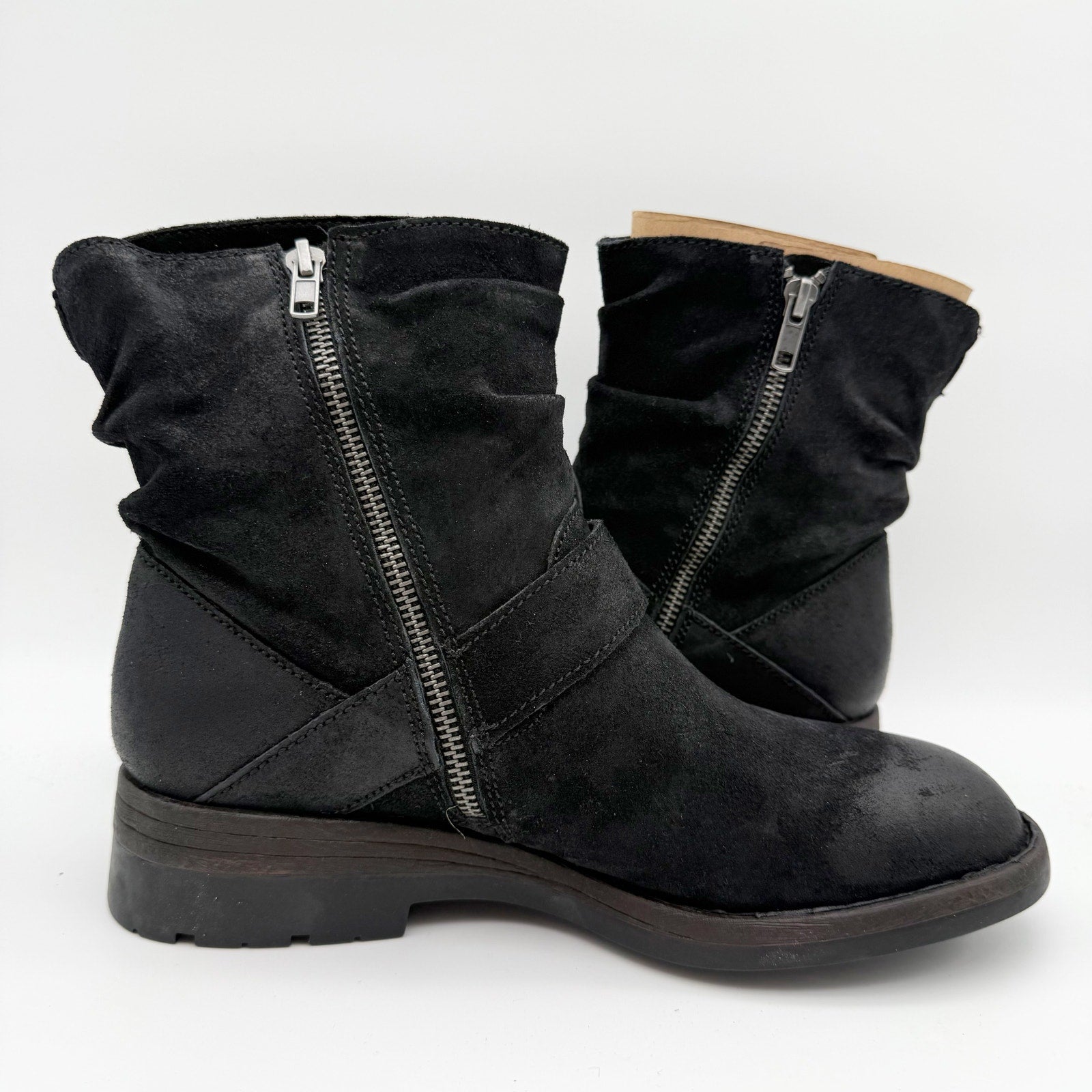 Born Womens Midway Slouch Ankle Booties US 9.5 M EU 40 Black Leather NIB