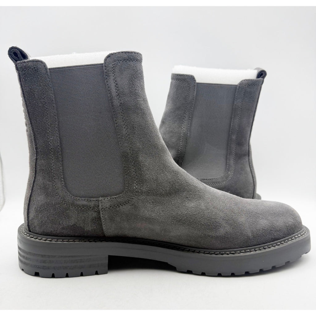 Saint Morta Men's Chunky Chelsea Boots Size 8 EU 42 Dark Grey Suede NIB