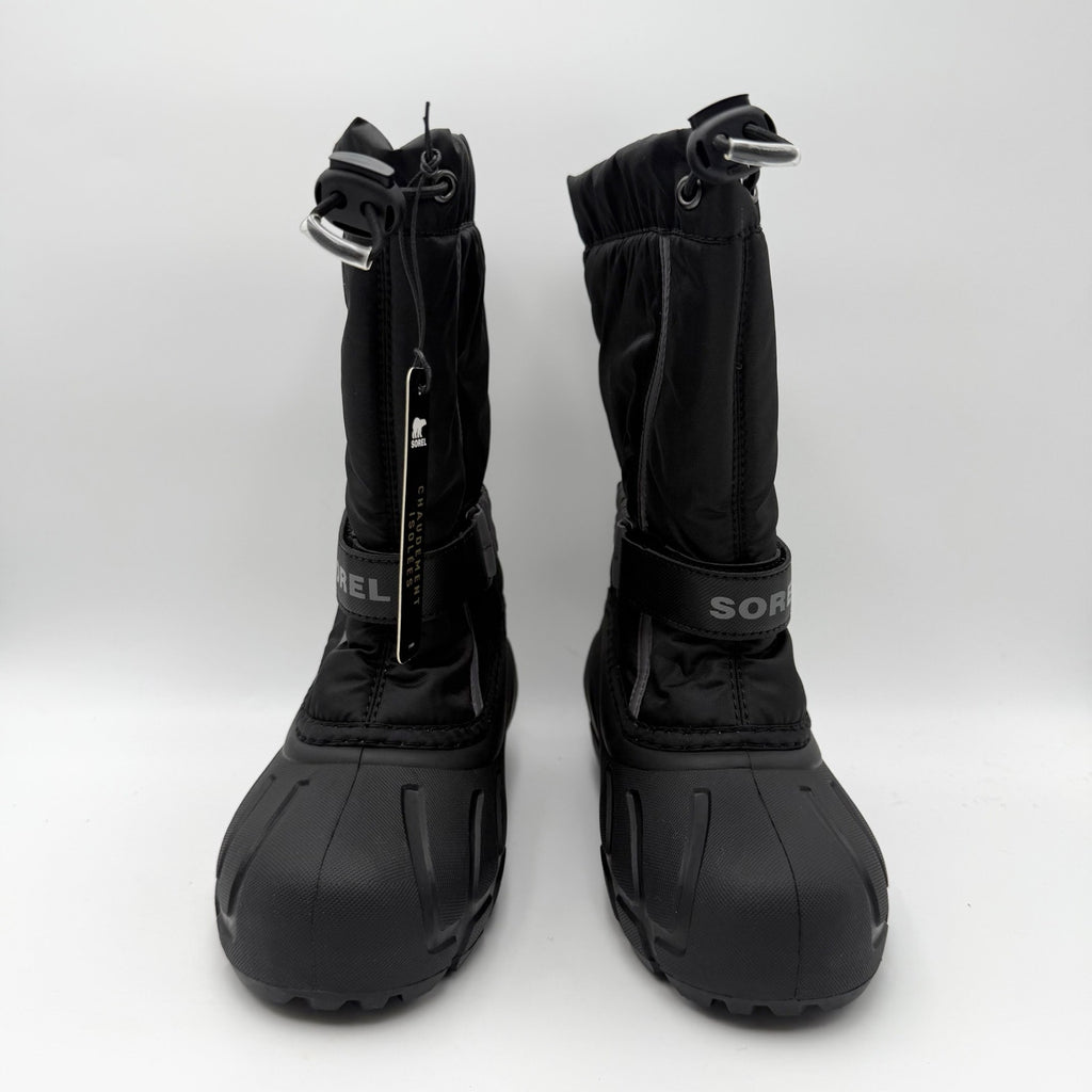 Sorel Youth Boys Flurry Snow Boot US 2 EU 33 Grey Insulated Water Resistant NIB