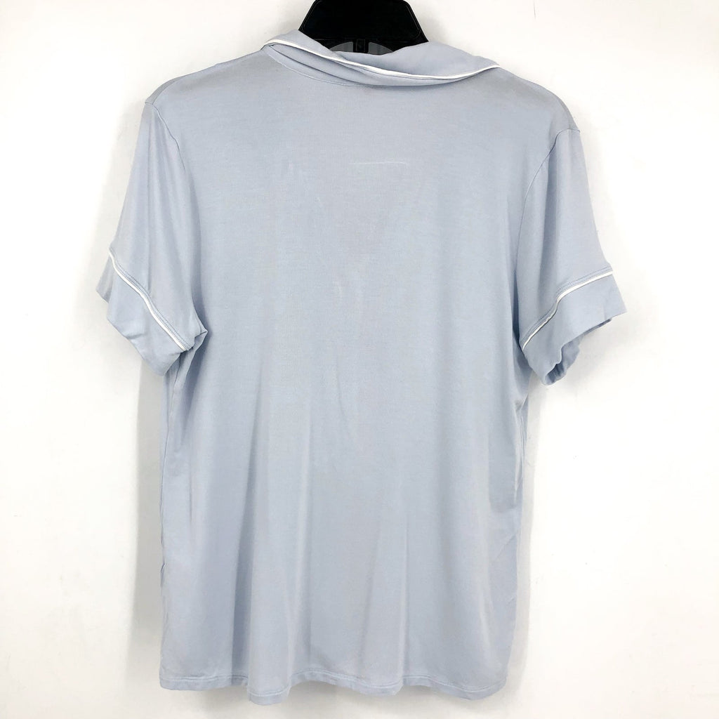 EBERJEY Gisele Relaxed Short PJ Set Small Ice Blue Ivory TENCEL Modal NWOT
