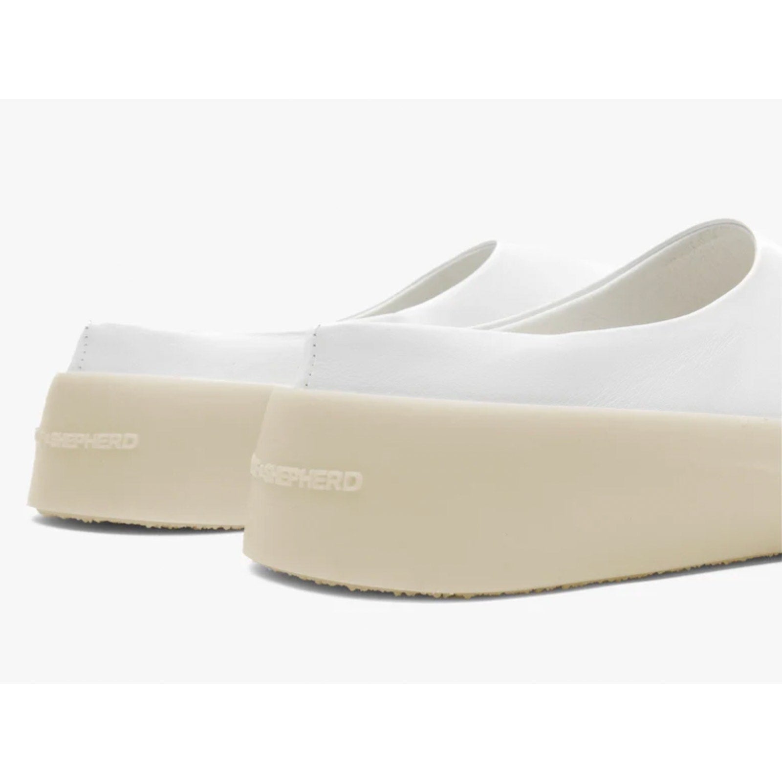 Wolf & Shepherd Cruise Mule Slip On Shoes Mens 12 EU 45 White Leather NIB