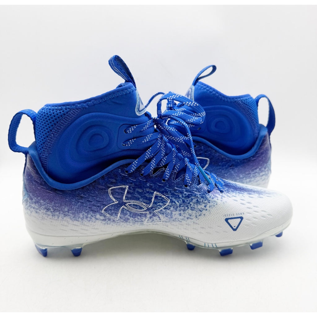 Under Armour Mens Spotlight Lux MC 2.0 Football Cleats Size 10 Blue White NWOB