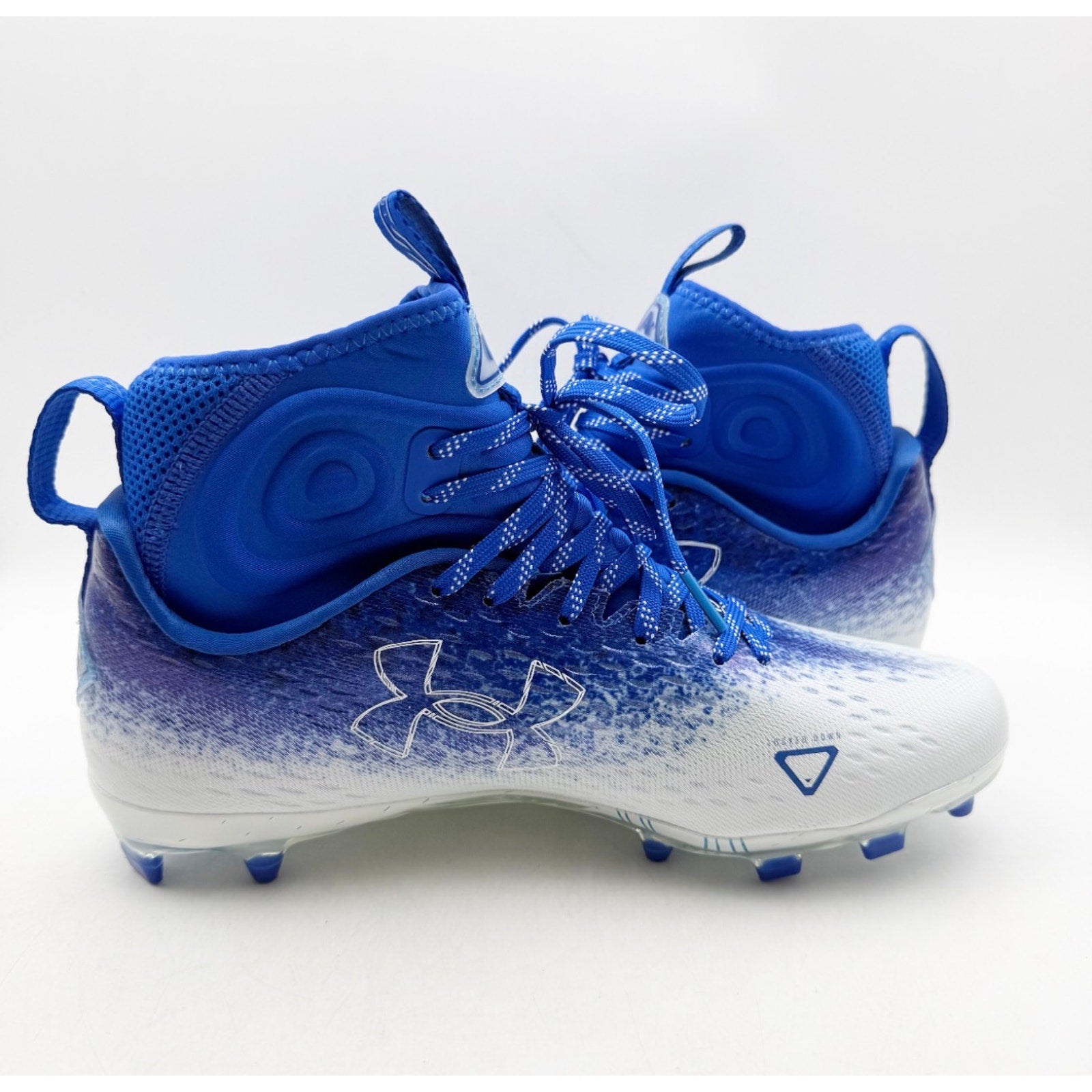 Under Armour Mens Spotlight Lux MC 2.0 Football Cleats Size 10 Blue White NWOB
