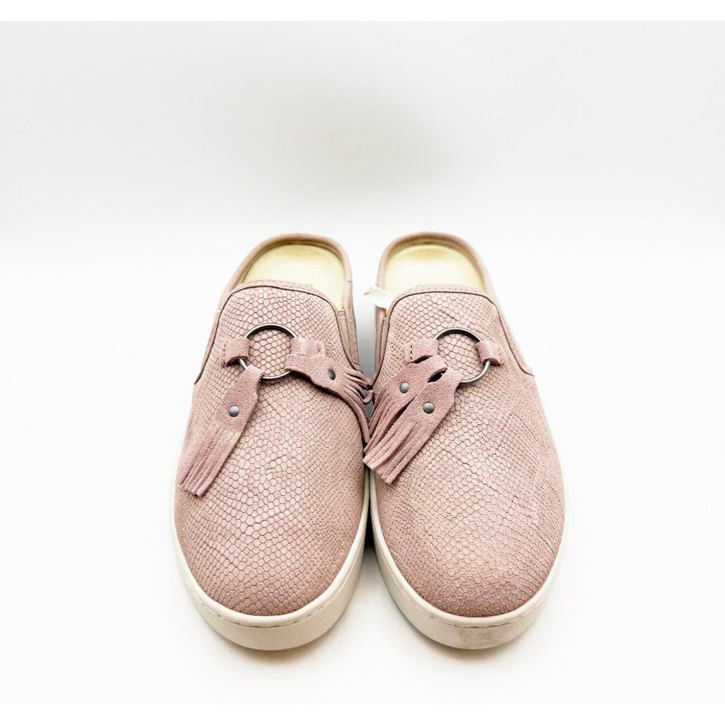 Spenco Women's Bindie Slide Slip On Shoes Size 5 Blush Pink Embossed Suede NIB