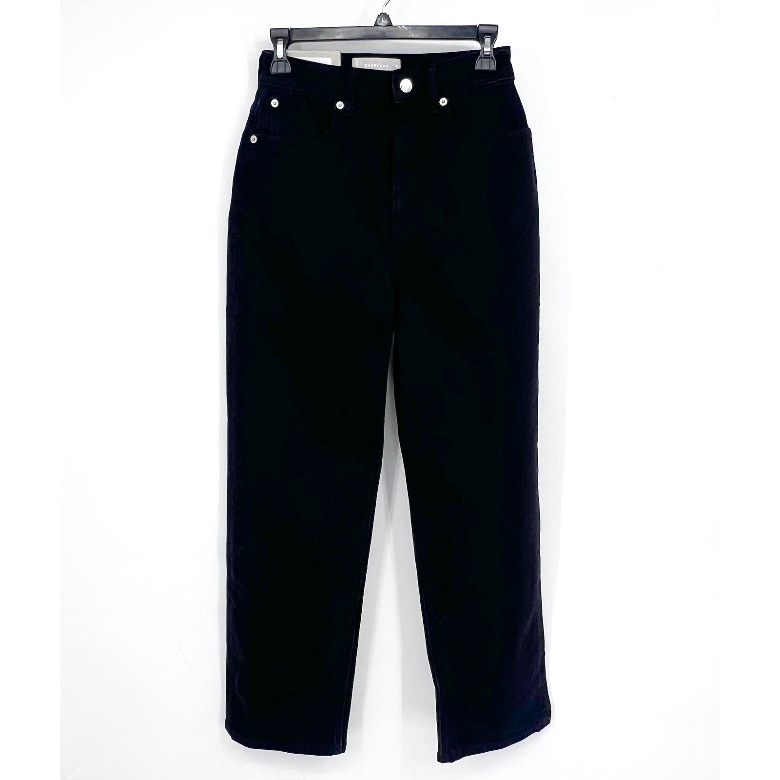 EVERLANE Women's The Curvy Way High Jeans 28x27 US 6 Black Organic Cotton NWT